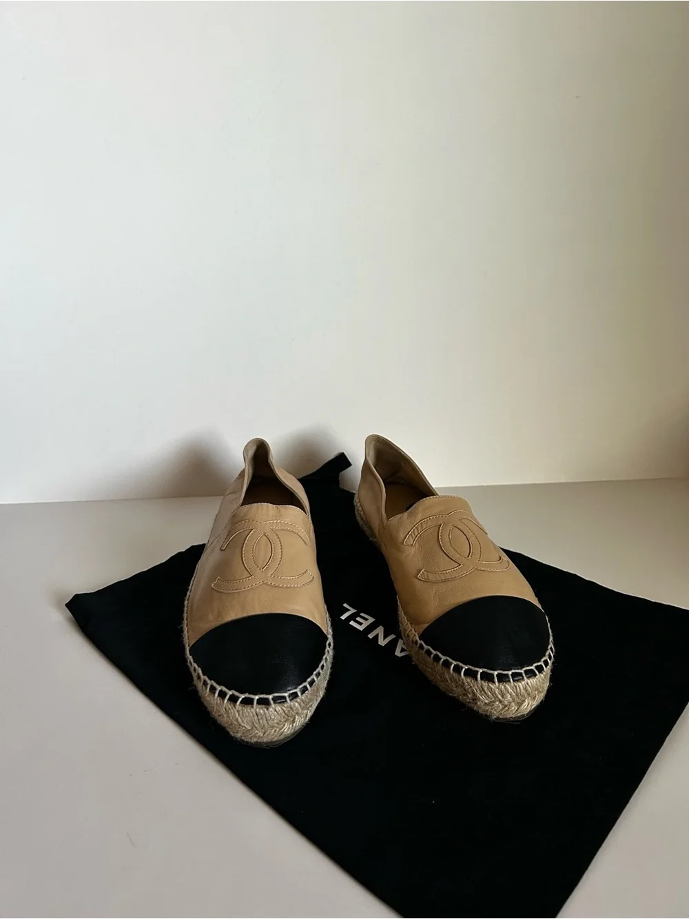 CHANEL leather espadrilles